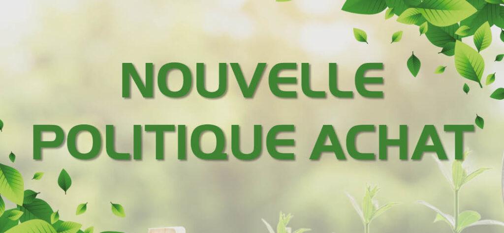 UNE POLITIQUE ACHATS